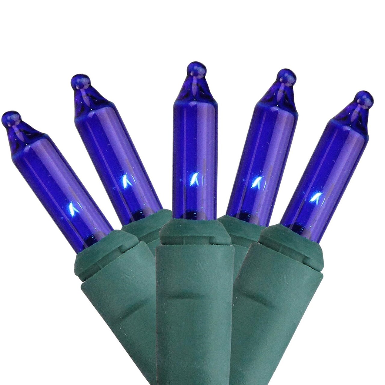 LB International 150ct Blue Mini Incandescent Christmas Lights - 37.5' Green Wire